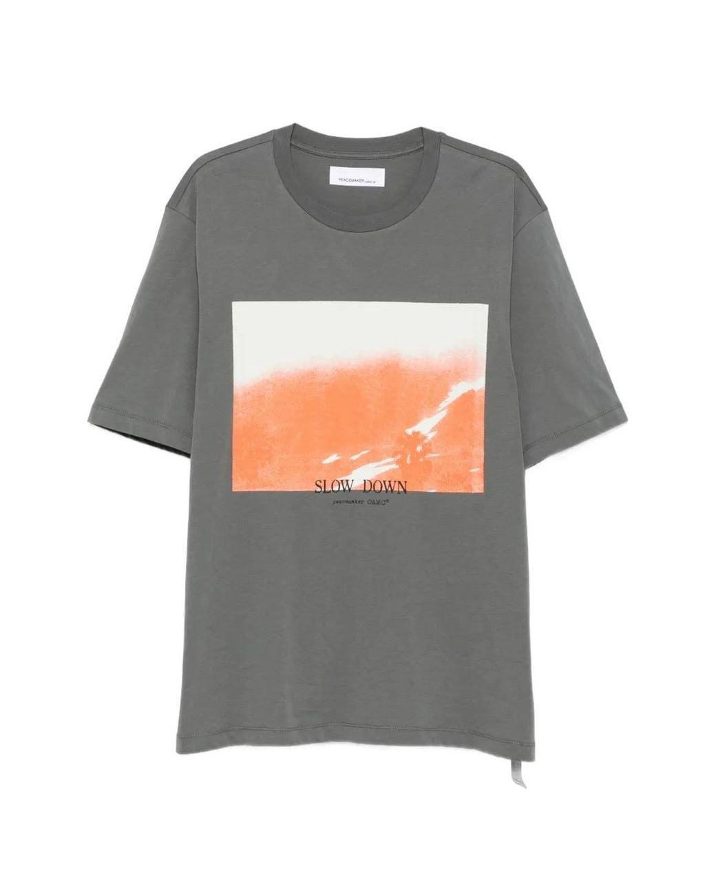 Oamc Peacemaker Gray Slow Down Graphic-Print T-Shirt for men