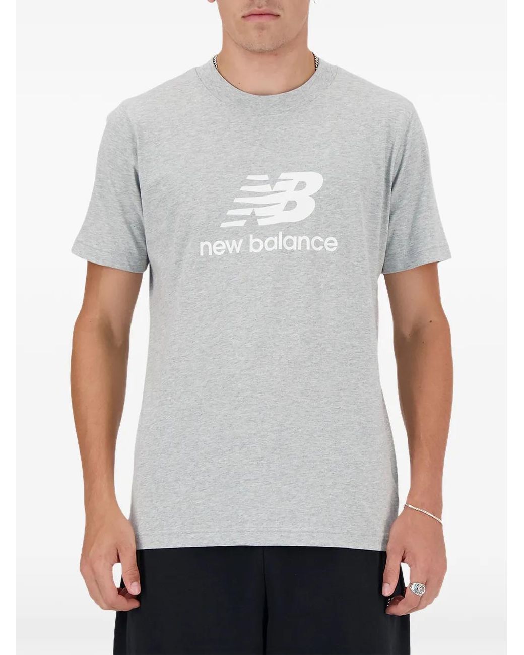 New Balance Gray Logo T-Shirt for men