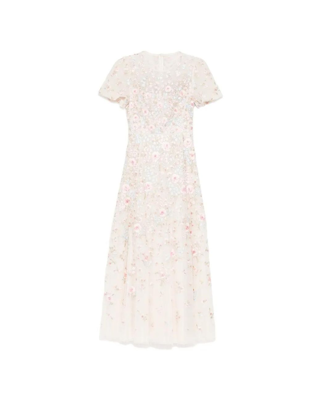 Needle & Thread White Floral-Embrodairy Dress