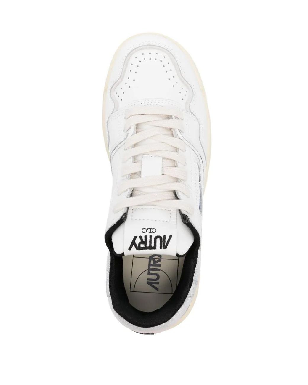 Autry White Low-Top Smooth Leather Sneakers With Perforated Detailing