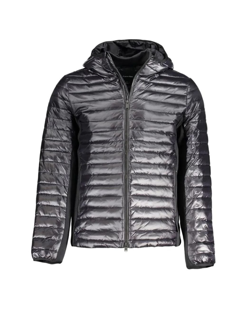 Calvin Klein Black Hooded Quilted Jacket for men