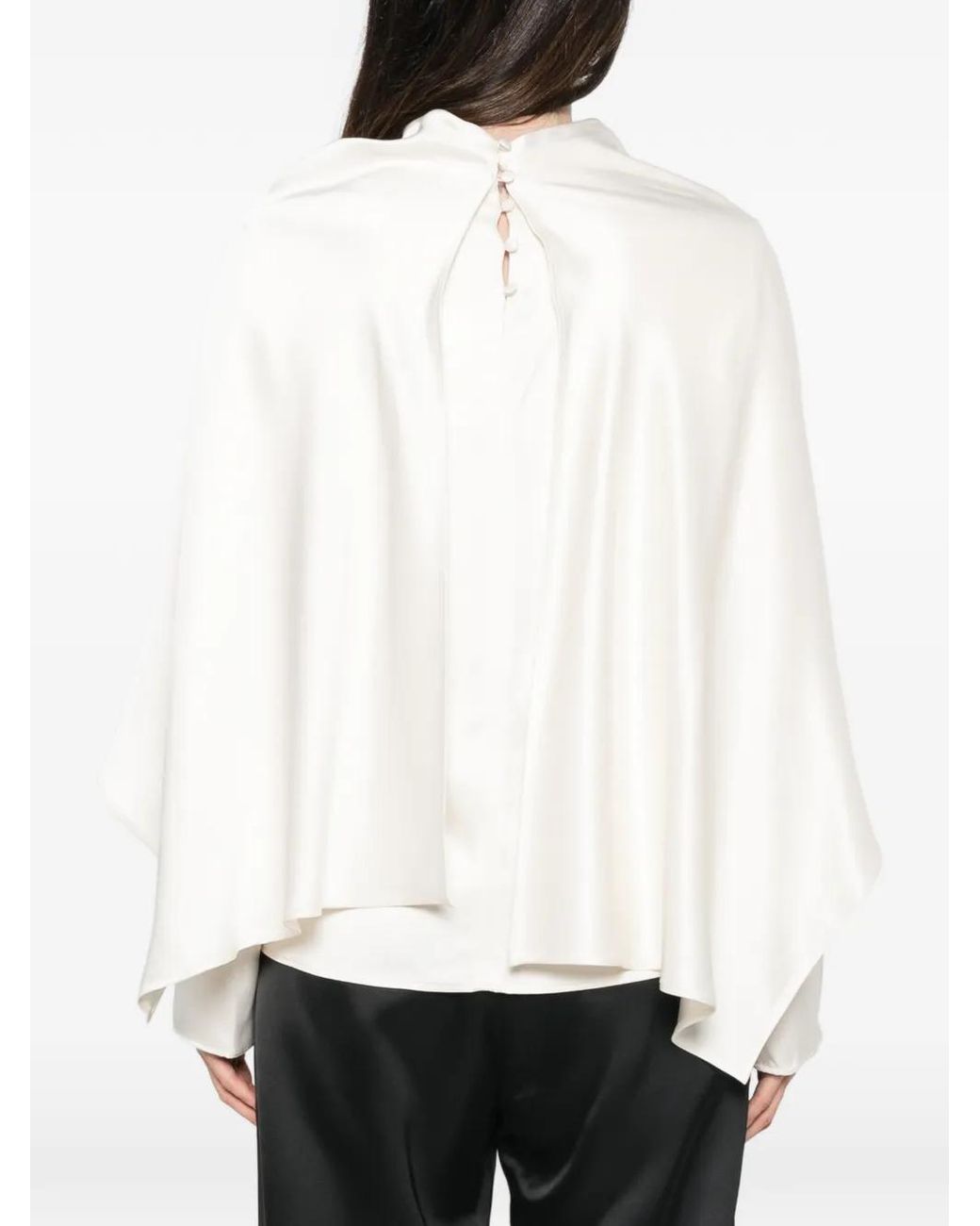 Blusa Drapeada Rohe de color White