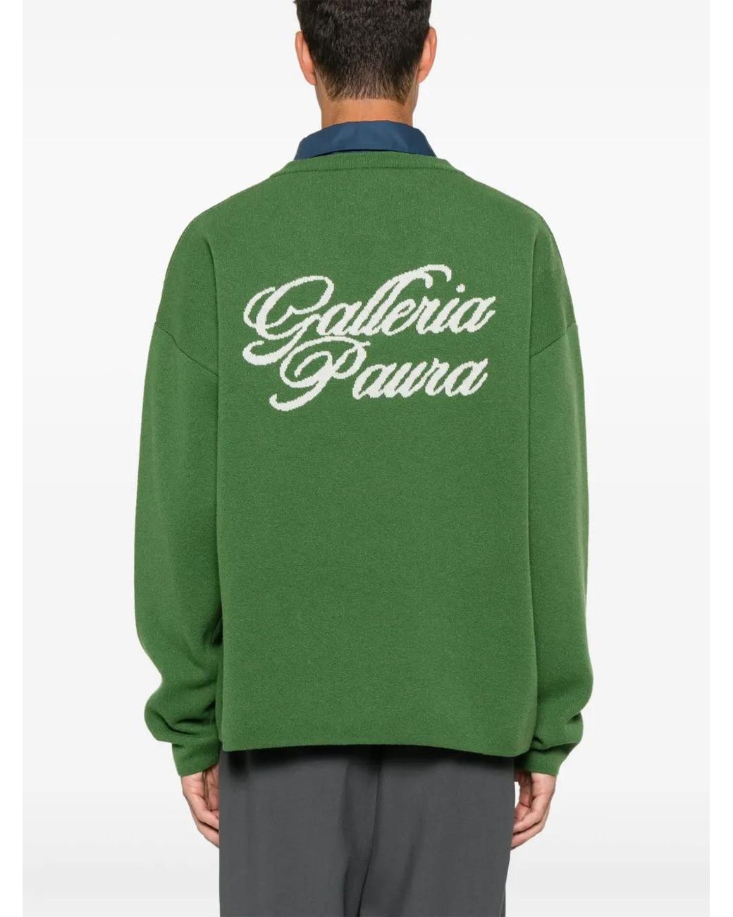 Paura Green Onelia Sweater for men