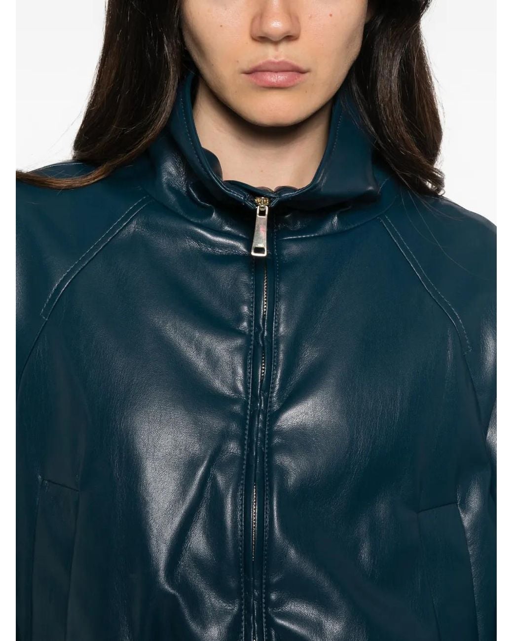 Marella Blue Mllgradi Elasticated-Trim Jacket