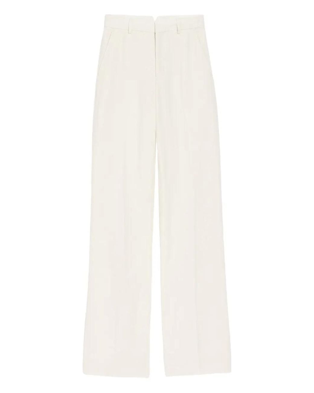 AMI Pantalon Met Verborgen Sluiting in het White