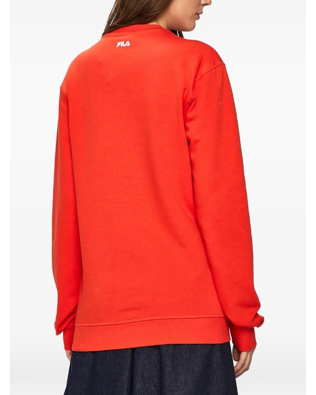 Fila Red Crewneck Logo Sweatshirt