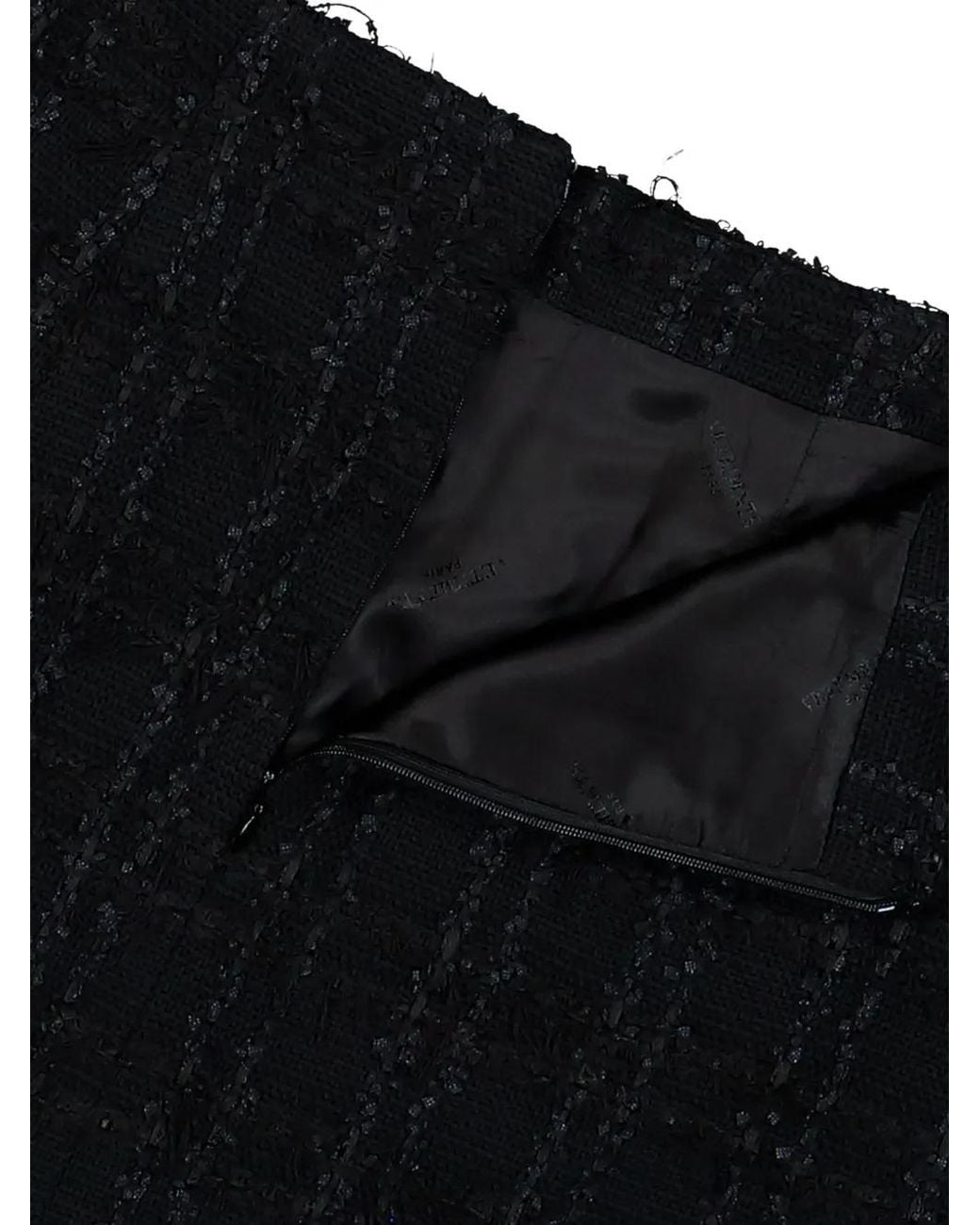 Vetements Black Tweed Decollage Mini Skirt