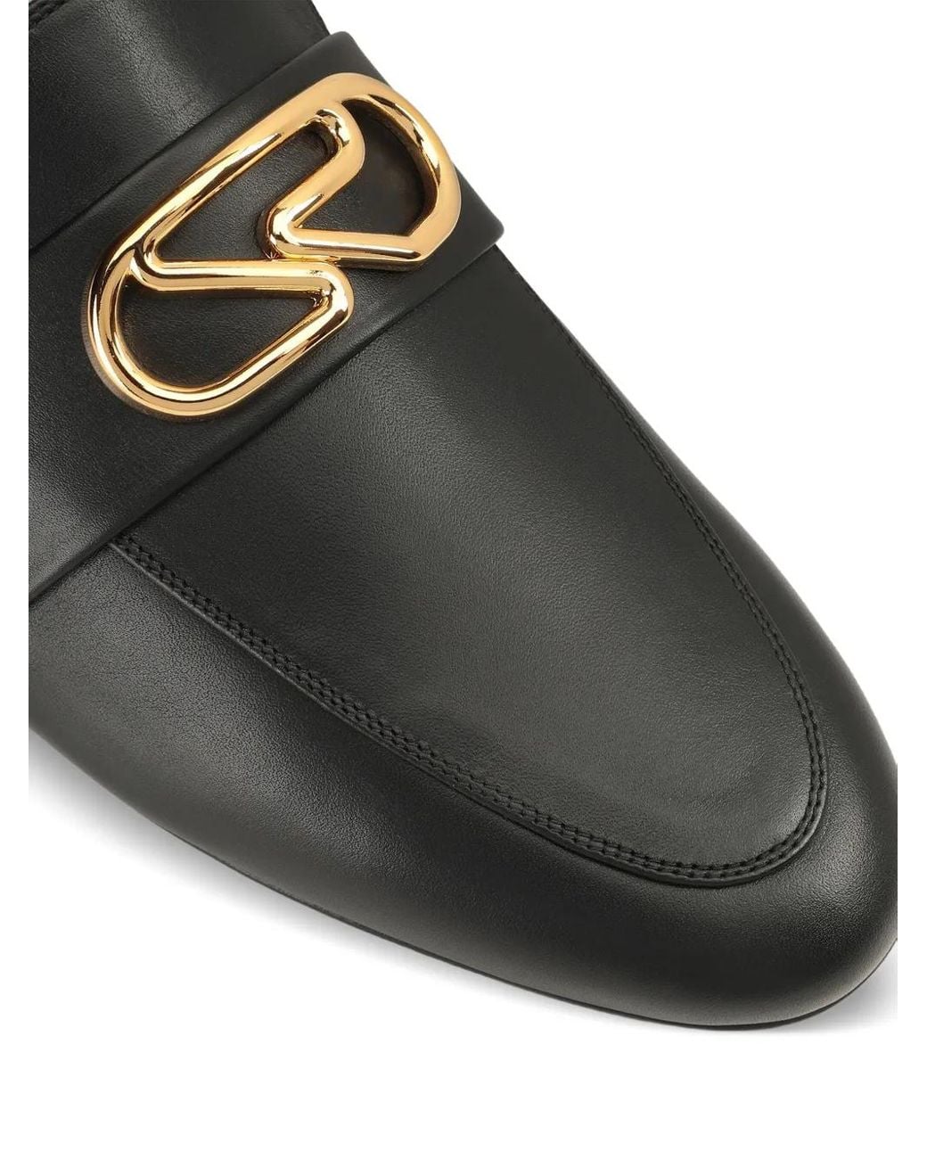 Sergio Rossi Black Logo-Plaque Mules