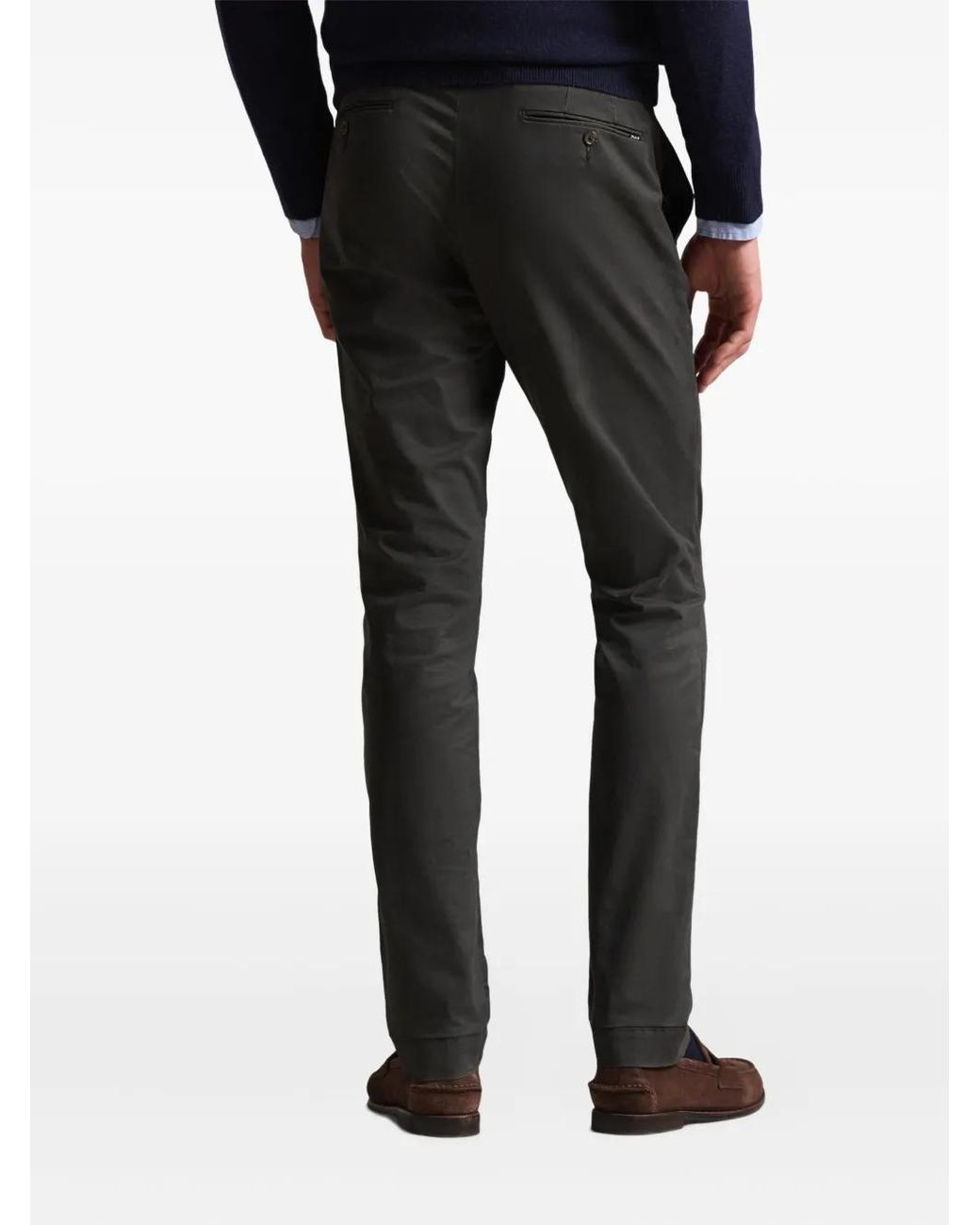 Polo Ralph Lauren Gray Flat-Front Straight-Leg Trousers for men