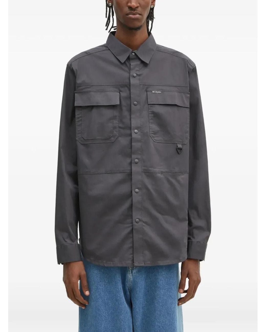 Columbia Gray Landroamer Chest-Pocket Shirt for men