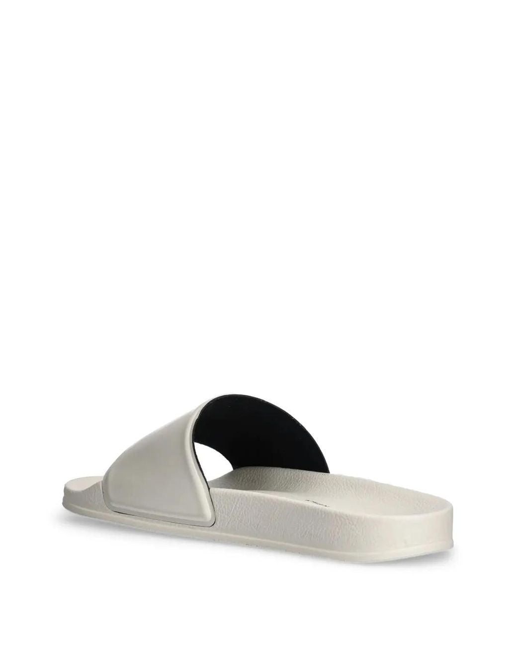 MSGM White Logo-Print Slides for men