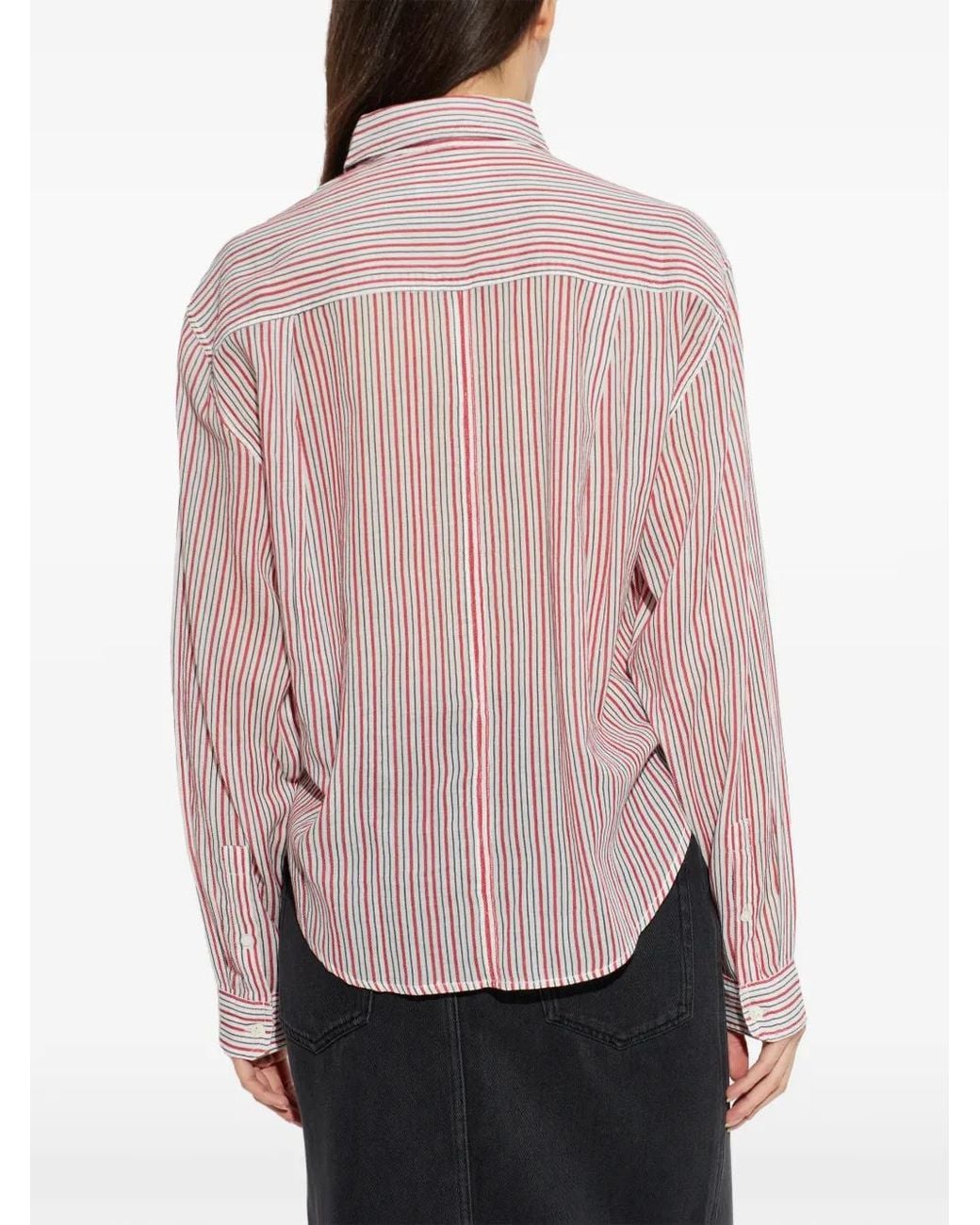 Isabel Marant Pink Oversized Stripes Shirt
