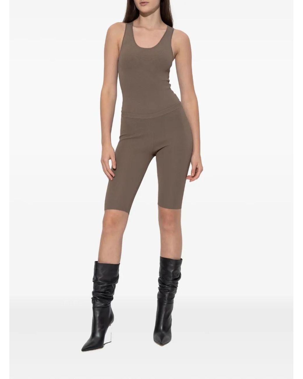 Entire studios Brown Ribbed Shorts