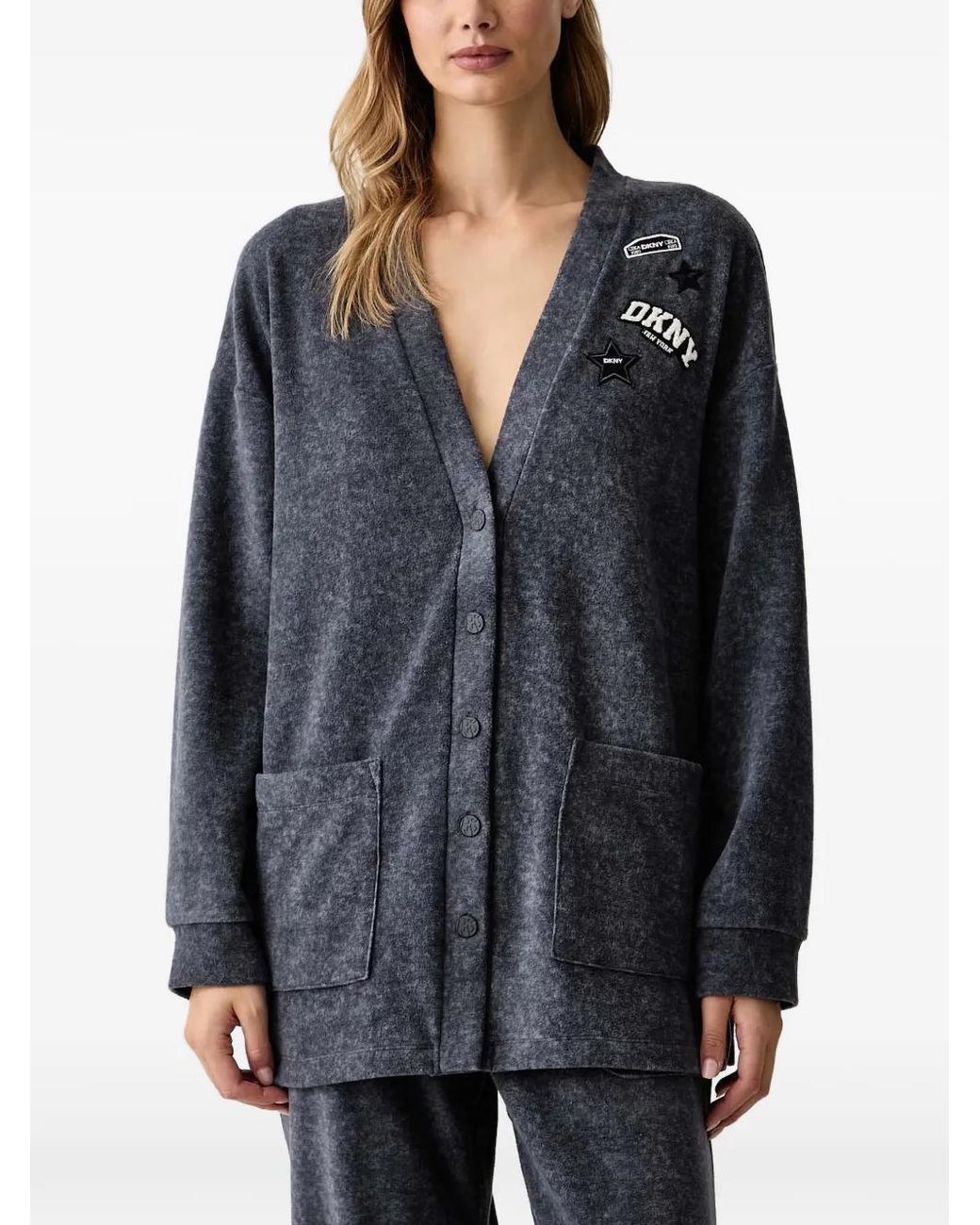 DKNY Blue Logo-Patch Pajamas
