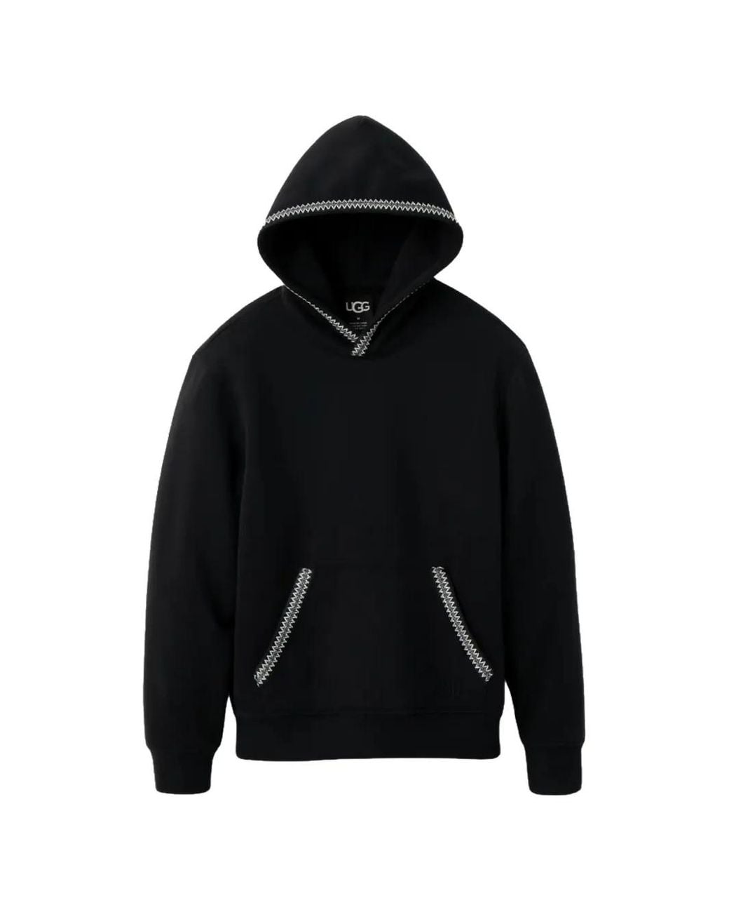 Ugg Black Tasman Embroidered Hoodie for men
