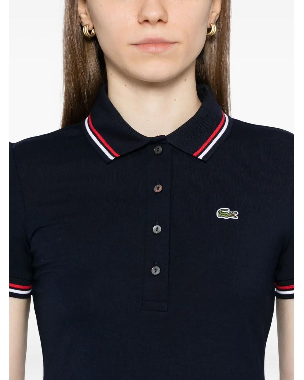 Lacoste Blue Polo-Collar Dress