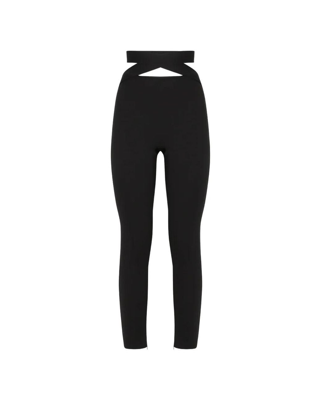Dolce & Gabbana Black Ankle-Zip Leggings