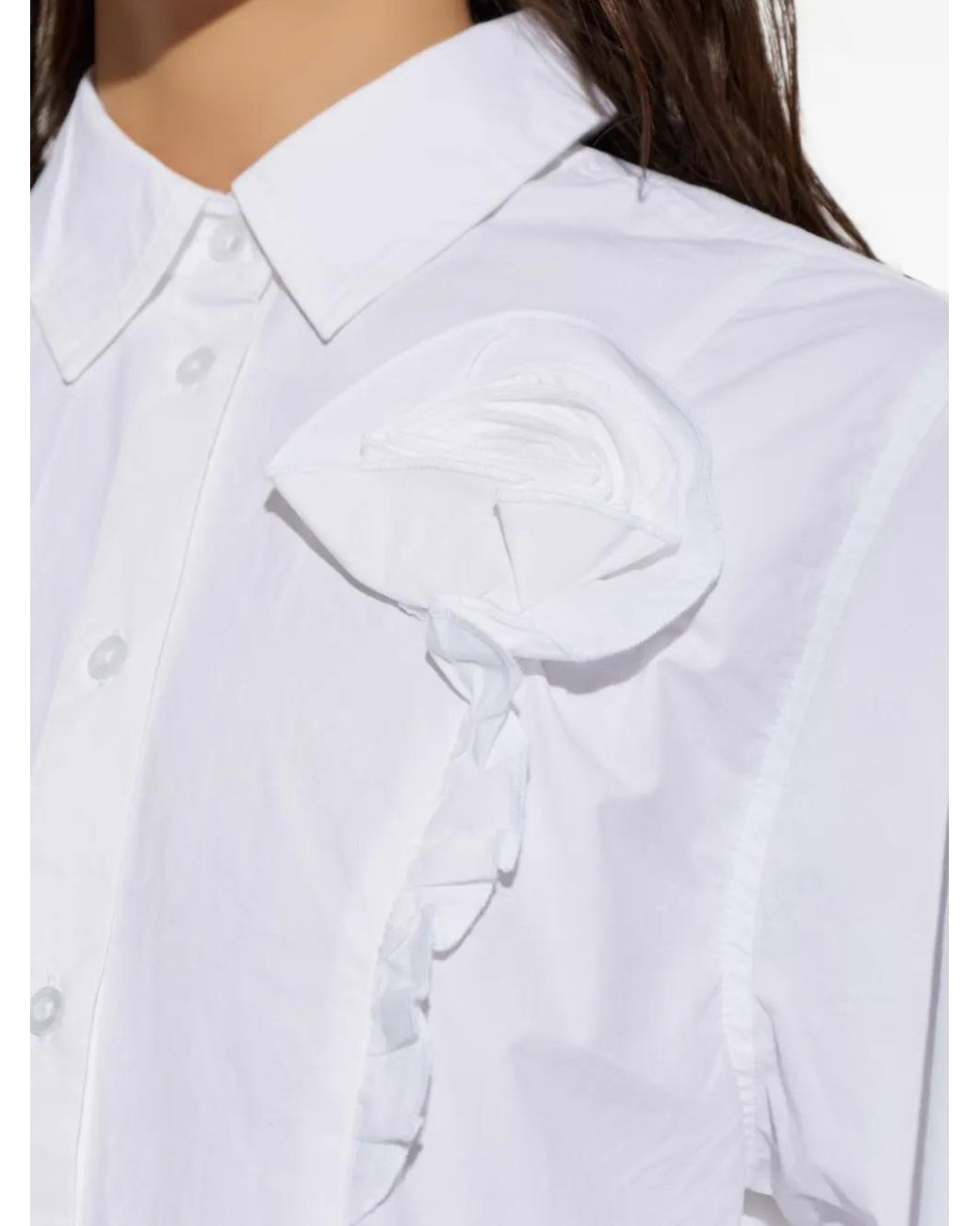 ROTATE BIRGER CHRISTENSEN White Oversized Shirt Bright