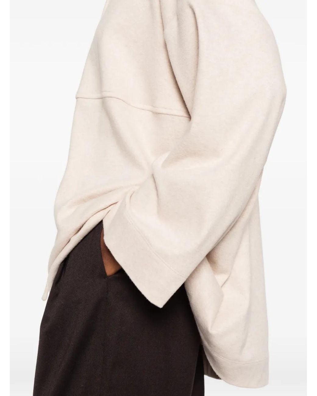 Giovanni bedin White Drawstring-Hood Wide-Sleeve Hoodie