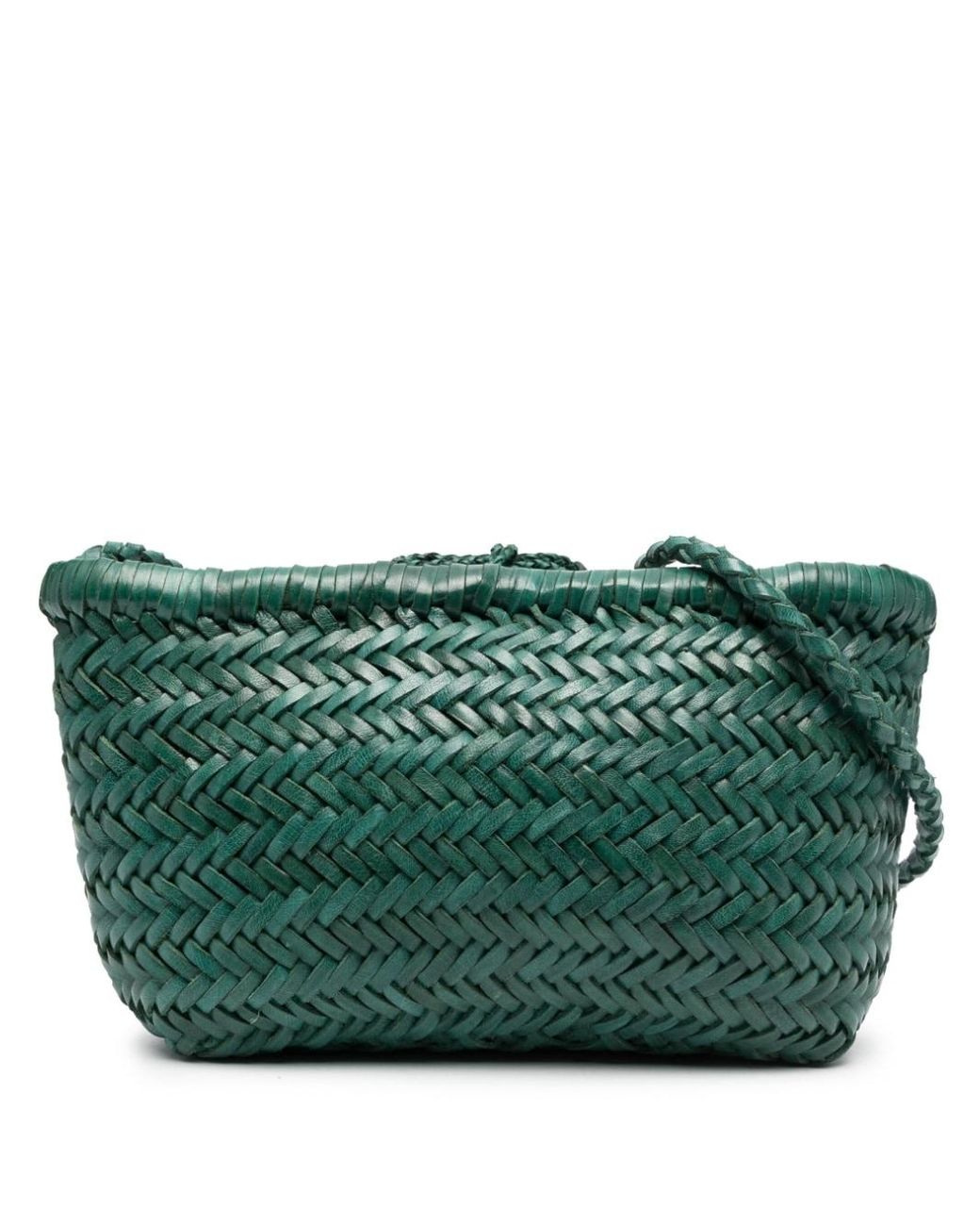 Dragon Diffusion Small Grace Leather Basket Bag in Green | Lyst