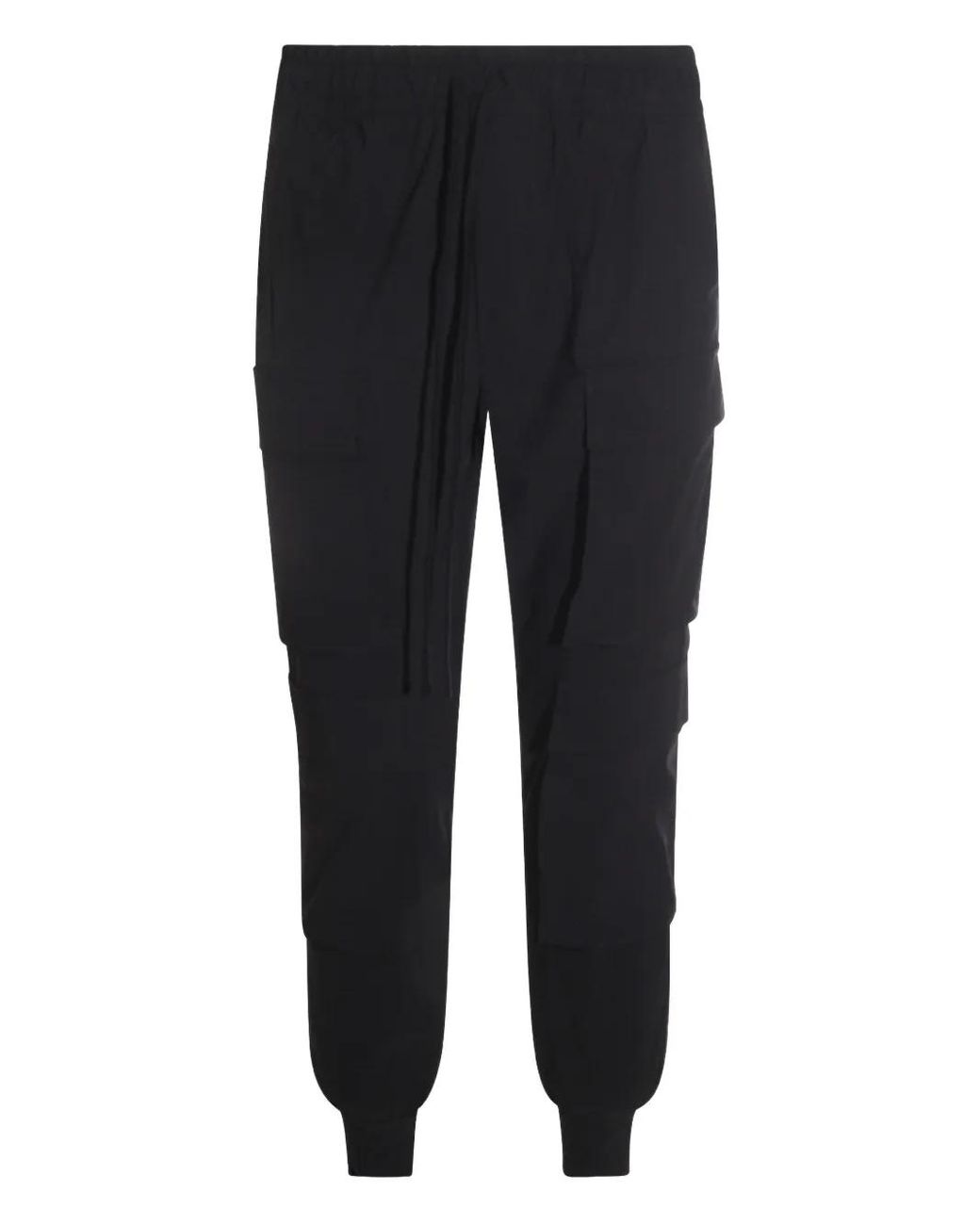 Thom Krom Black Cargo Pocket Elasticated Trousers for men