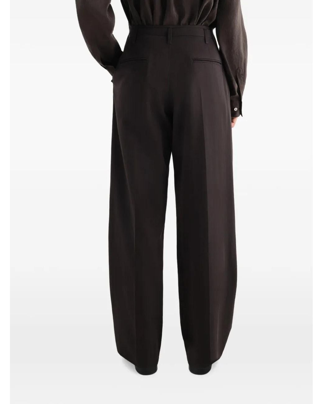 Lemaire Gray Wide Pleated Pants