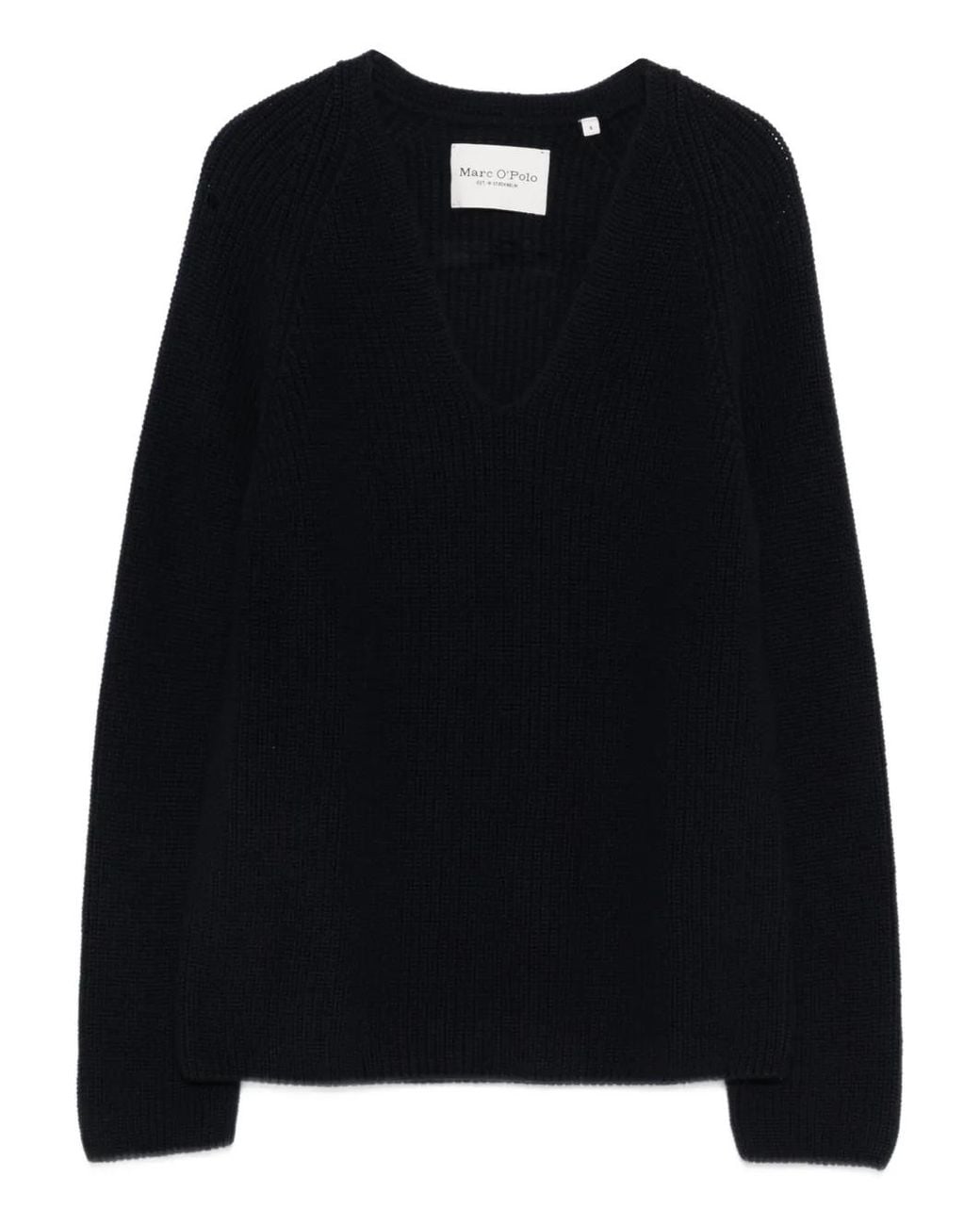 Marc O' Polo Black V-Neck Sweater