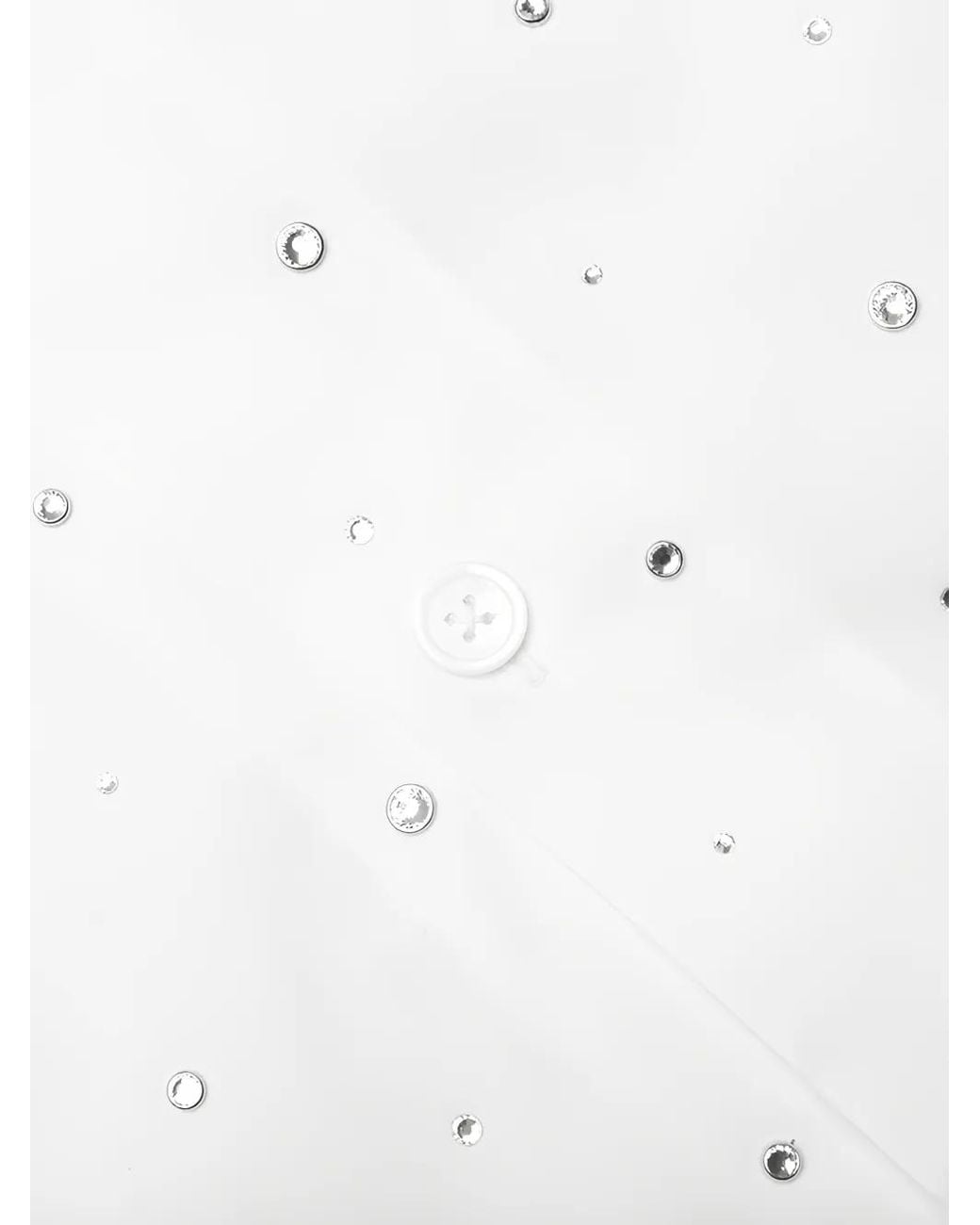 Givenchy White Rhinestone-Embellished Logo-Print Shirt for men