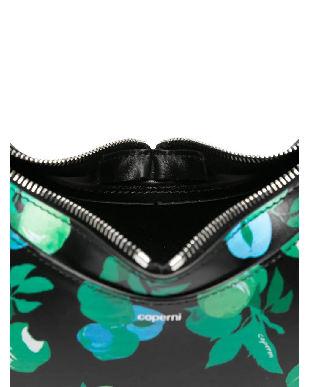 Coperni Green Swipe Floral-Print Shoulder Bag