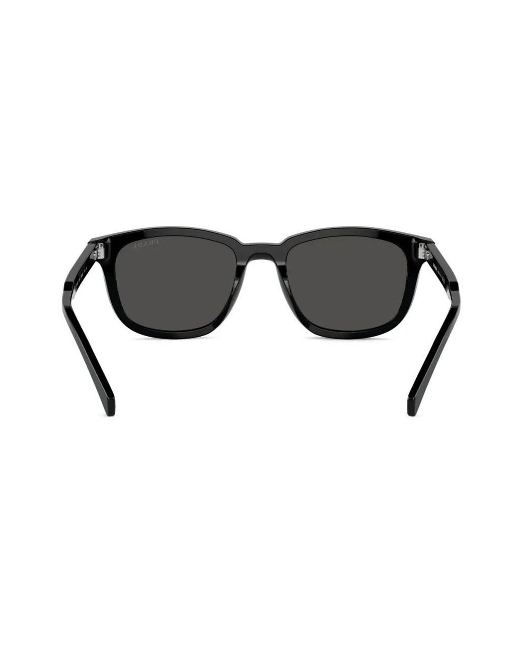Prada Black Logo-Engraved Square-Frame Sunglasses for men