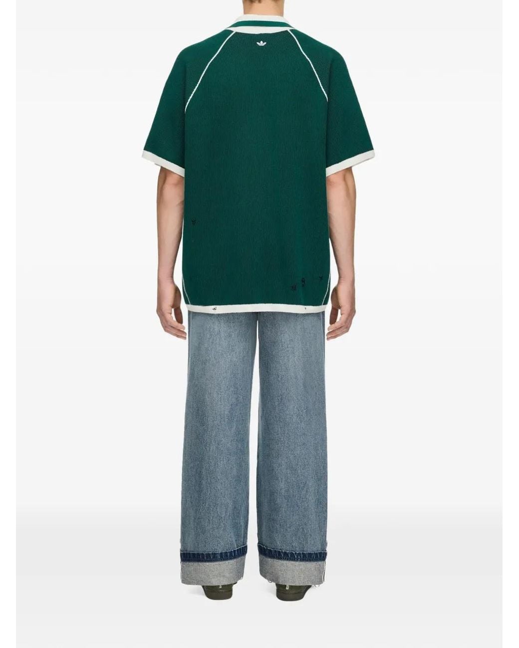 Song For The Mute Green X Adidas Logo-Embroidered Polo Shirt for men