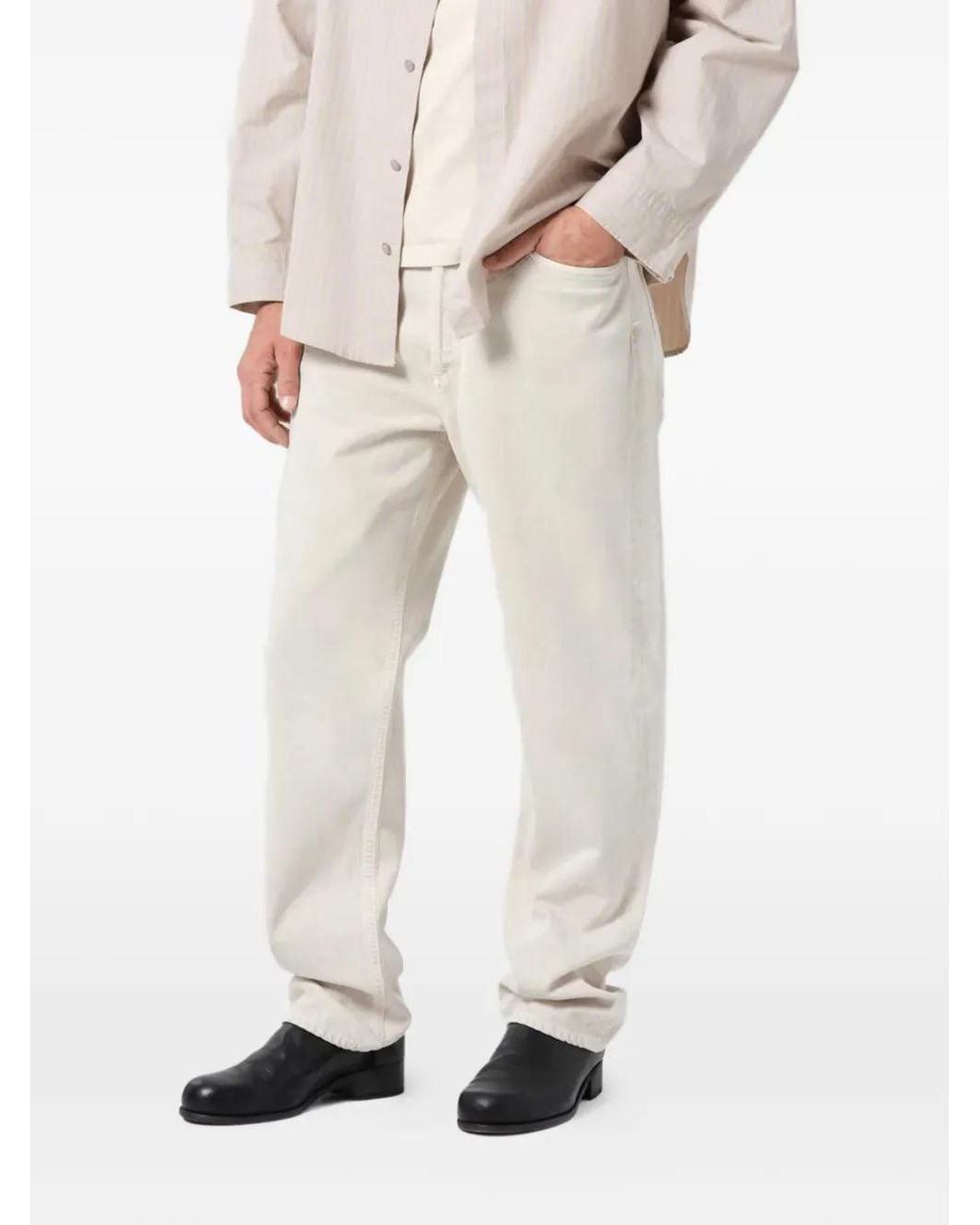 Agolde White 90's Straight-Leg Jeans for men