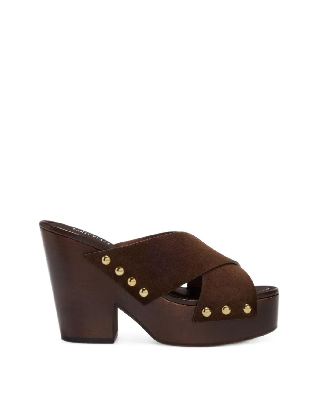 Paris Texas Brown Marisol Crossover-Strap Sandals