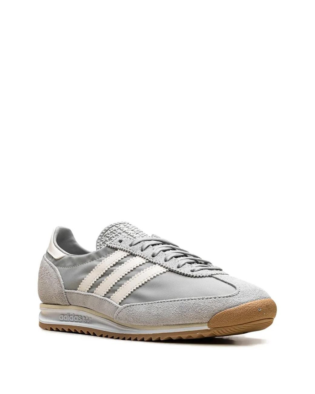 Adidas White Sl 72 Og Round-Toe Low-Top Sneakers