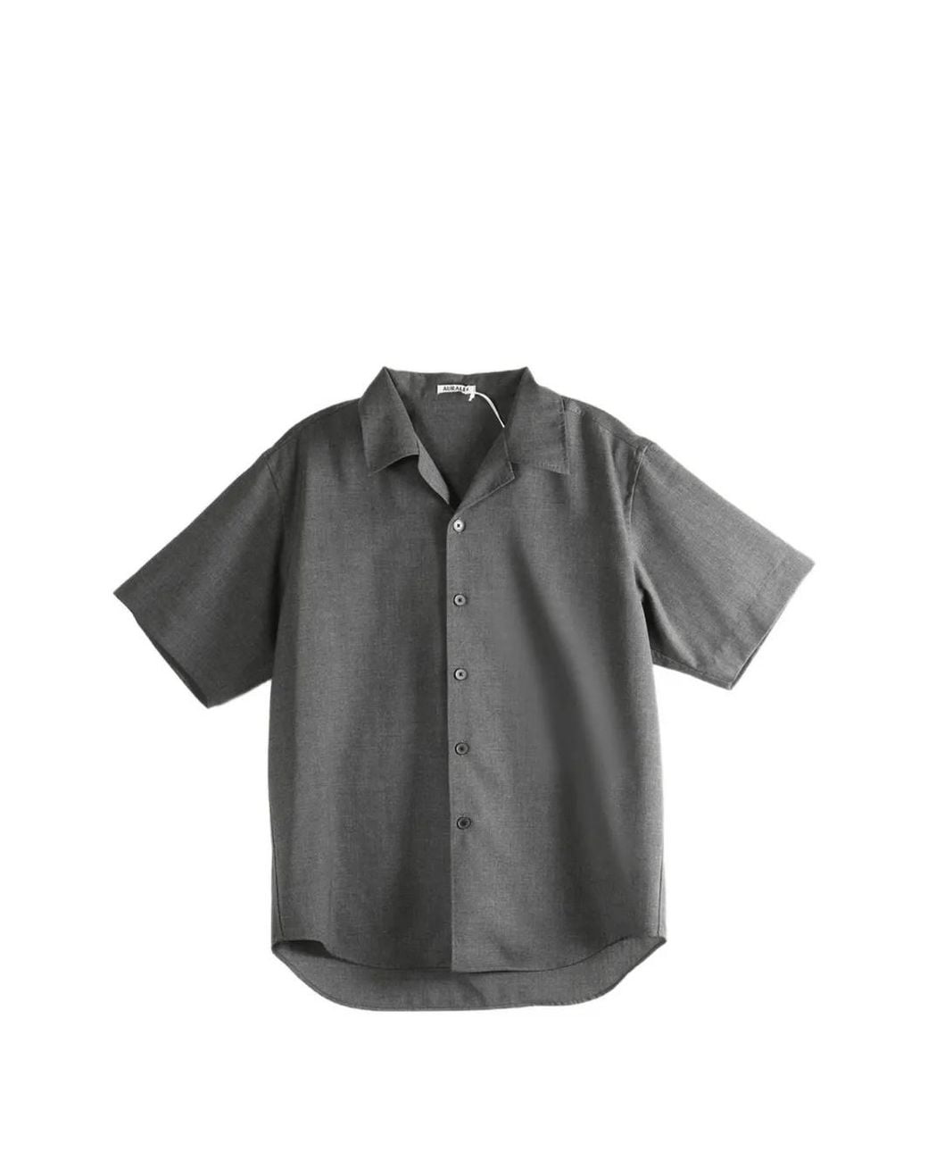 Auralee Gray Summer Twist Short-Sleeve Shirt for men