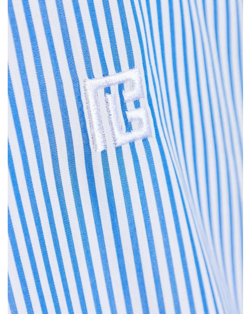 Camicia A Righe di Balmain in Blue da Uomo
