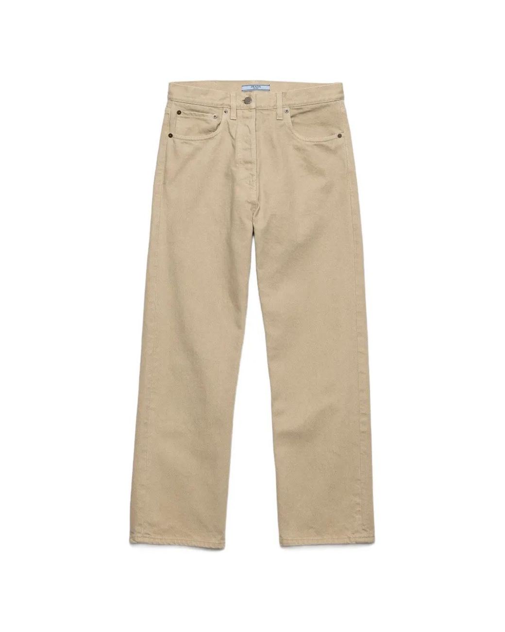 Prada Natural Five-Pocket Denim Jeans