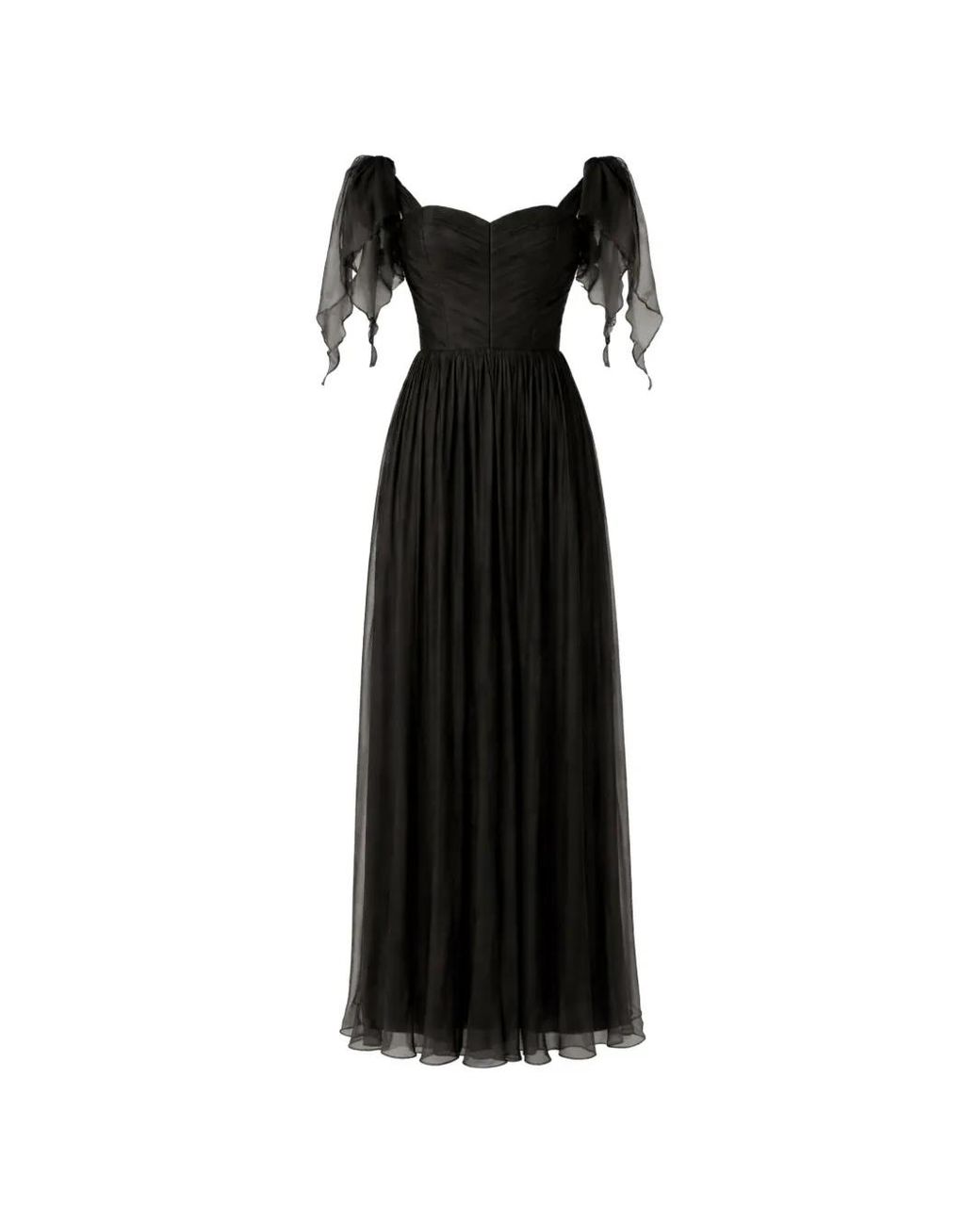 ROSERRY Elizabeth Off-Shoulder Ruched Maxi Dress in Black | Lyst UK
