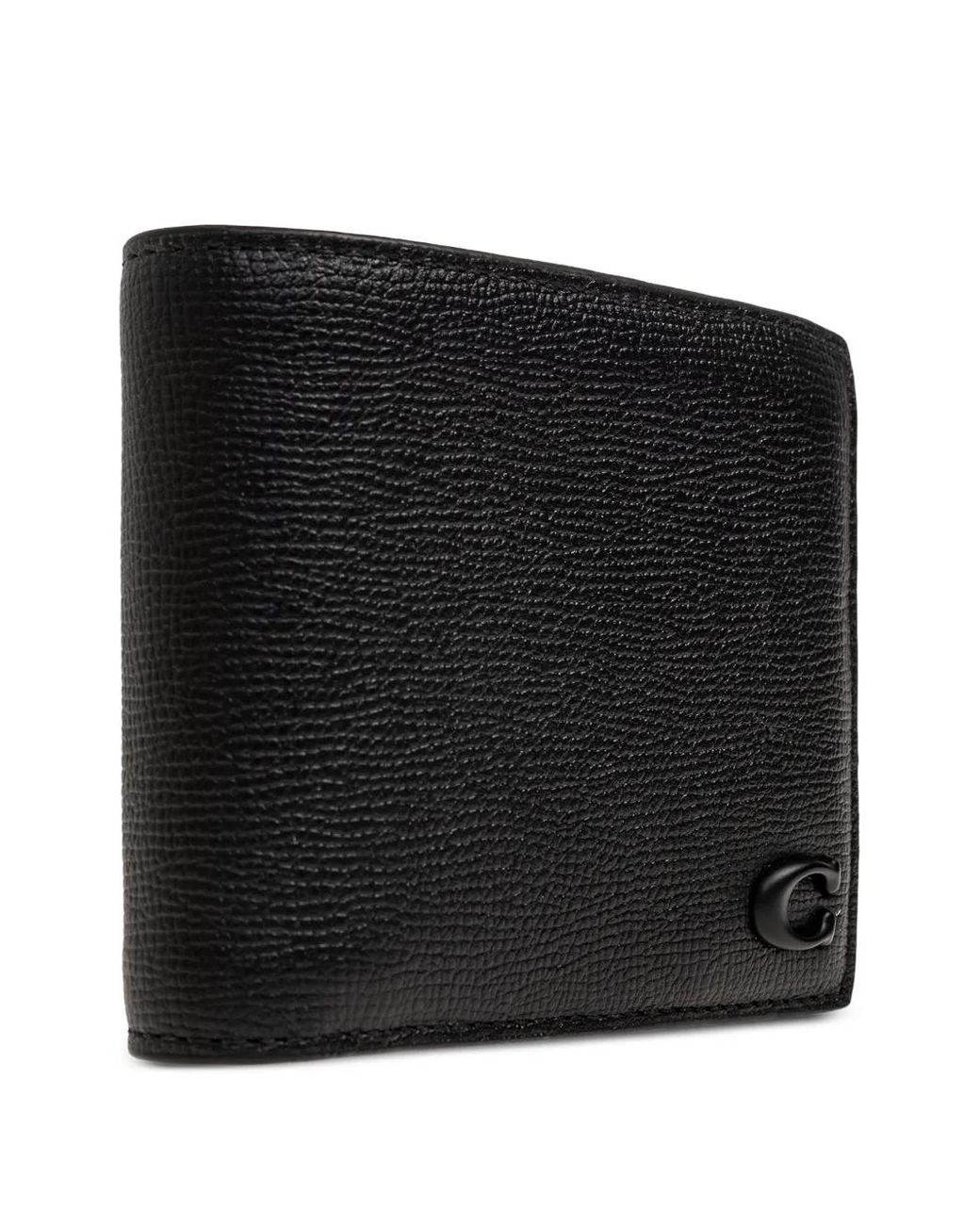 COACH Black 3-In-1 Wallet With Signature Canvas Interior for men
