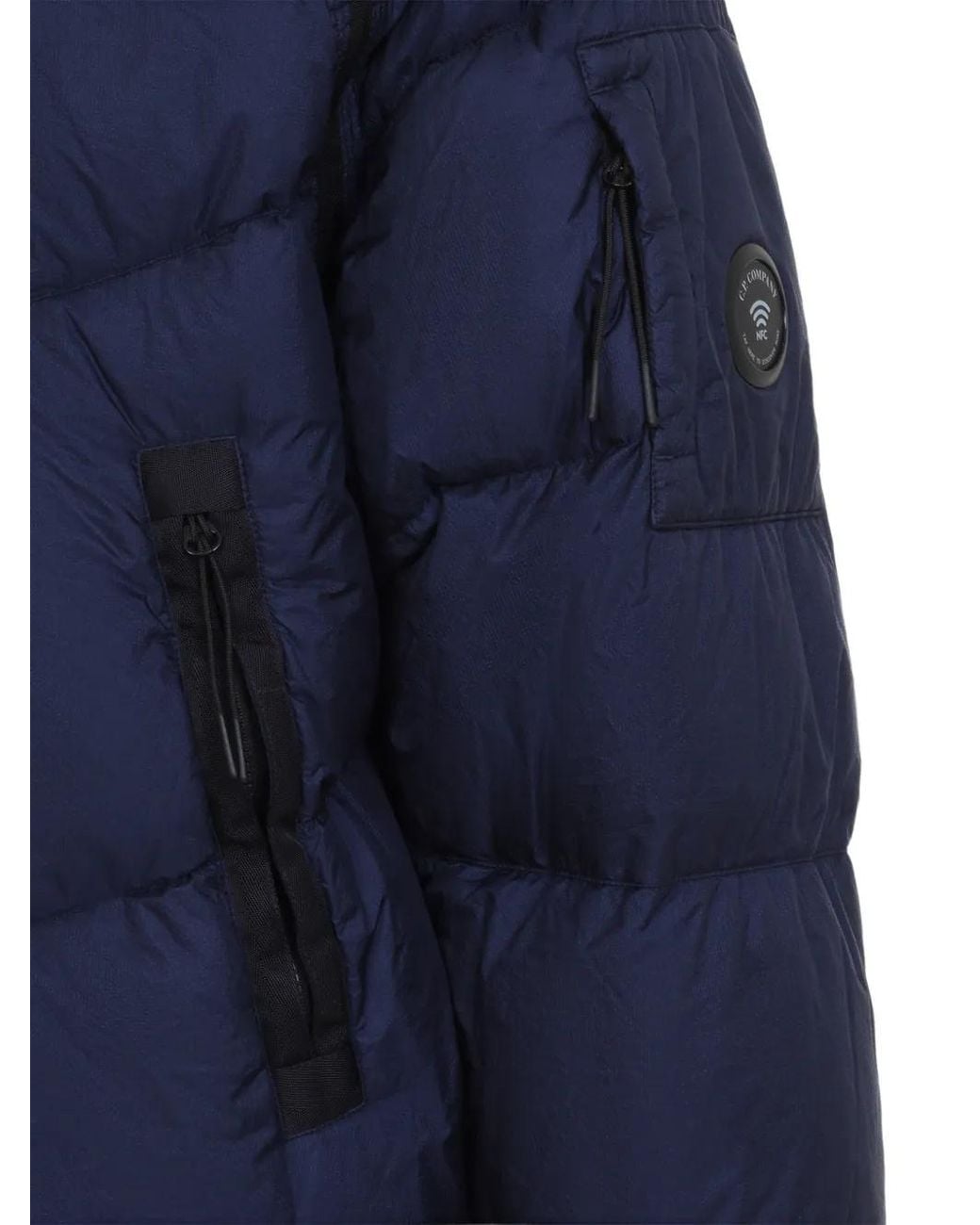 C P Company Blue Medium Down Shield Jacket for men