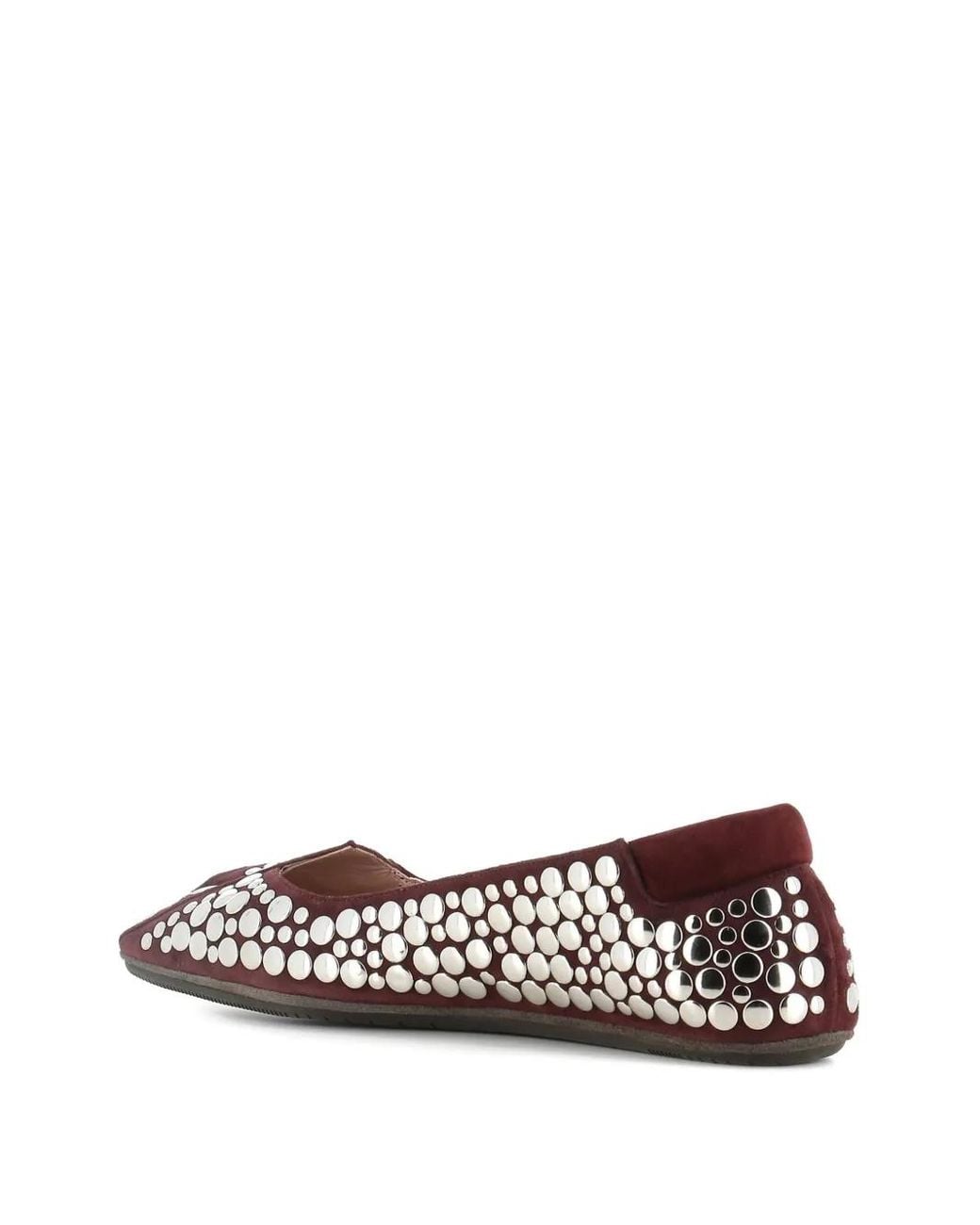 Dove Nuotano Gli Squali White Where Sharks Swim Studded Ballet Flats