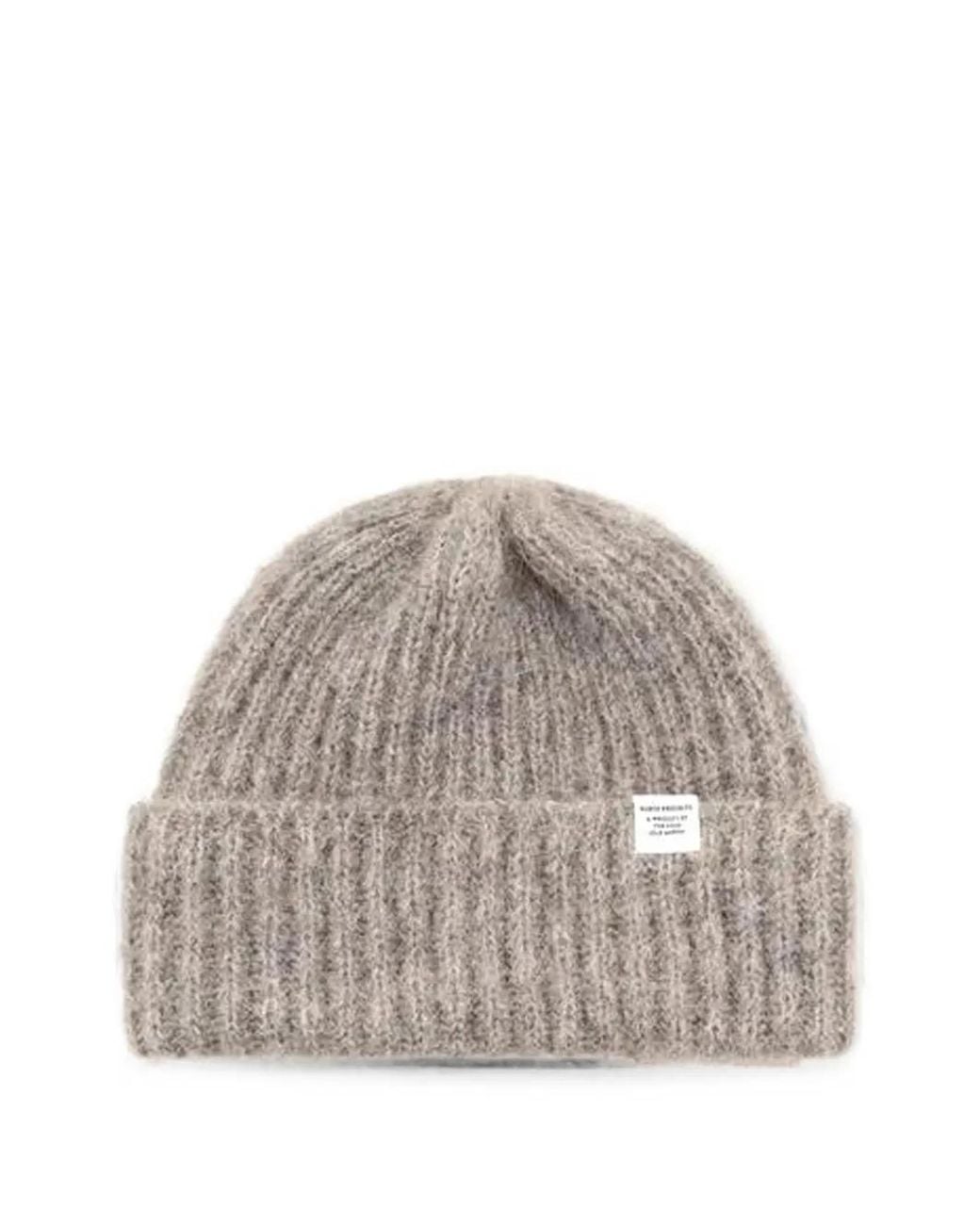Norse Projects Gray Bonnet En Maille Côtelée for men