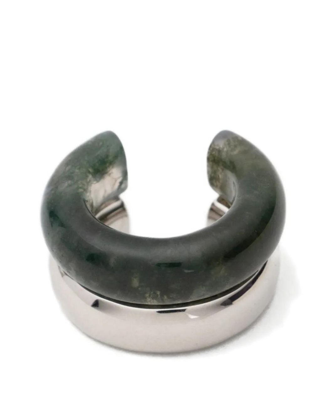 Neeka Studios Gray The Ring Cuff Silhouette Ring (Set Of Two)