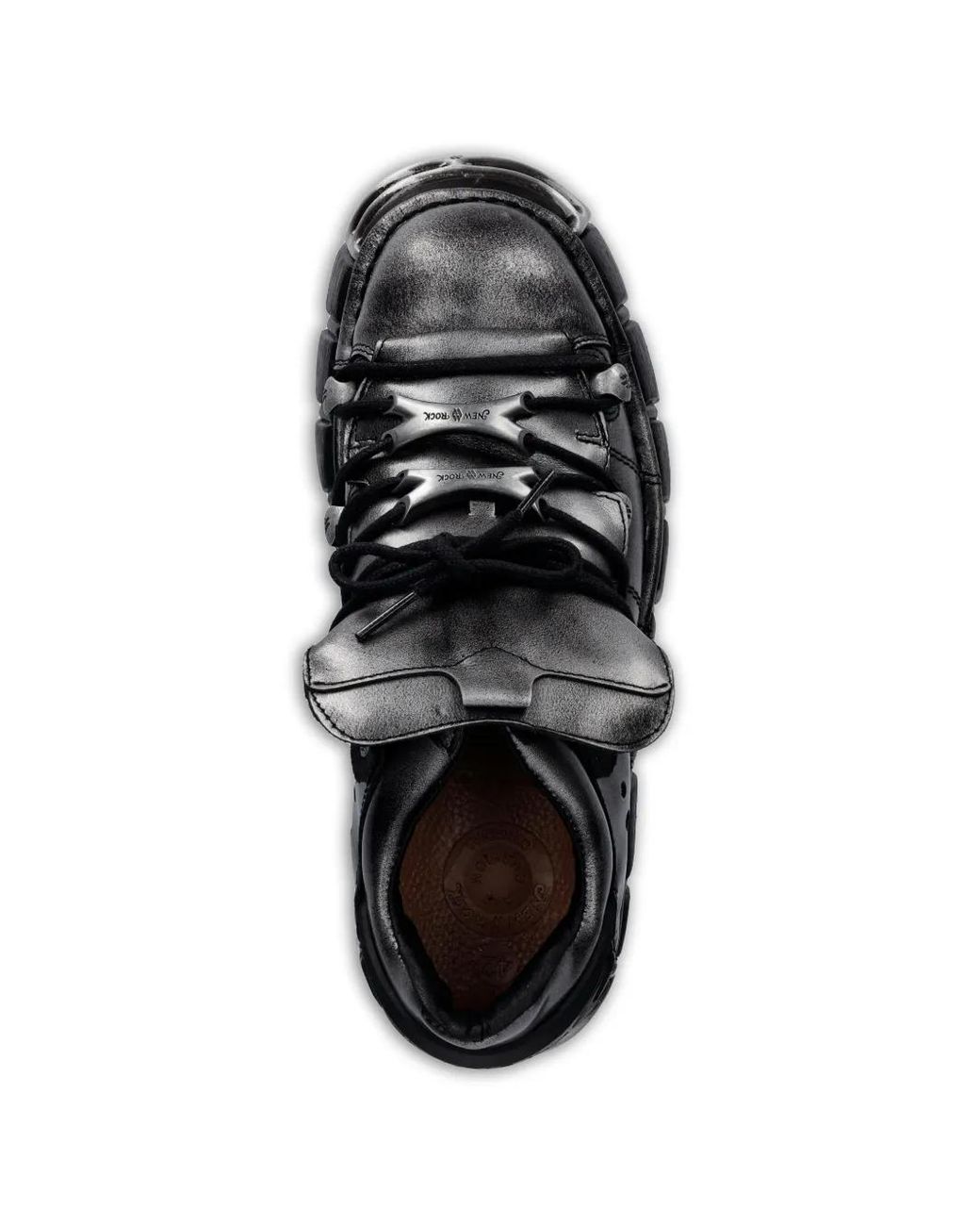 Zapatillas Con Cordones New Rock de color Black