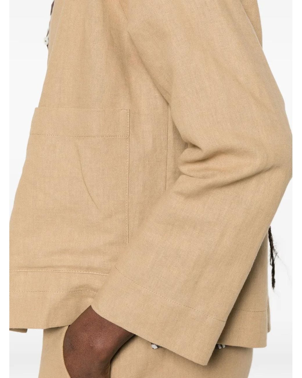Whyci Natural Front-Pocket Jacket
