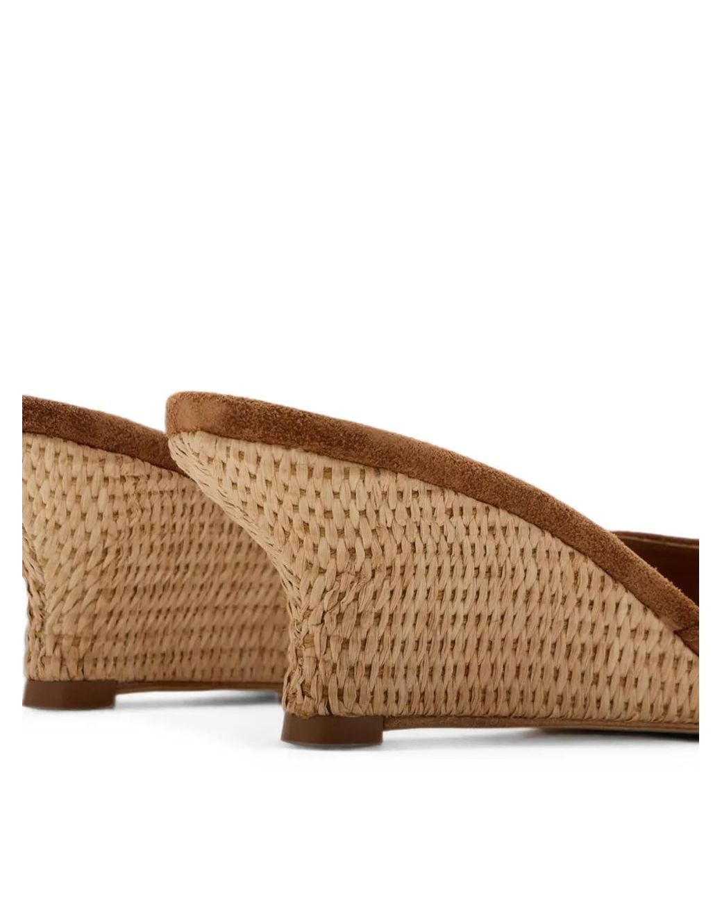 Staud Brown Woven Wedge Mules