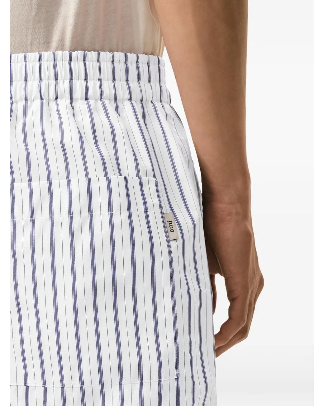 Bermudas A Rayas AMI de color White