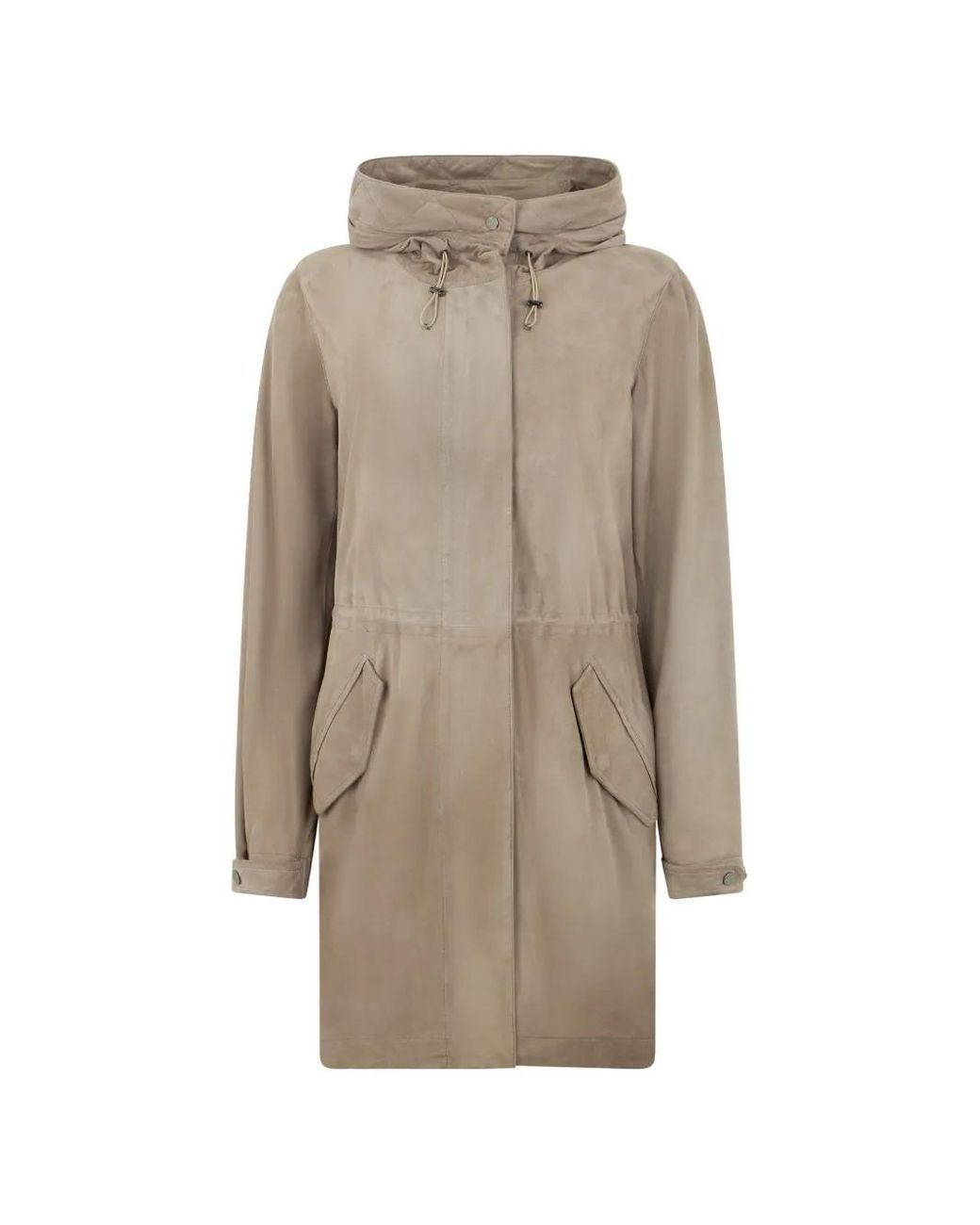 Moorer Natural Hooded Parka Coat