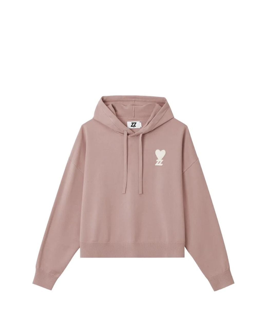 Izzue Pink Logo-Patch Drawstring Hoodie
