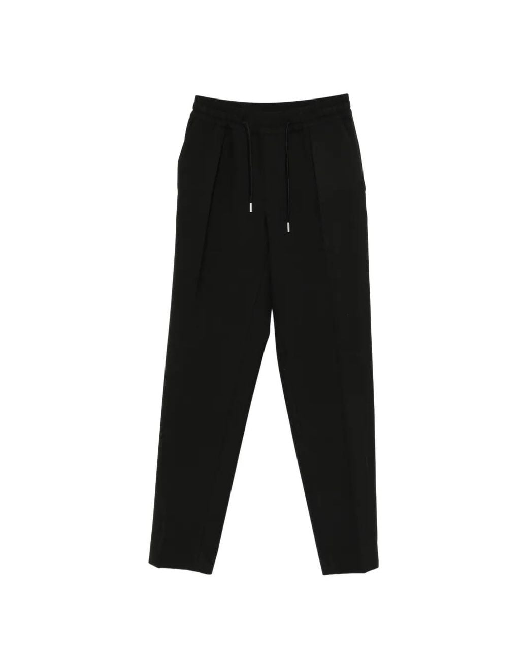 Sandro Black Elasticated Straight Pants for men